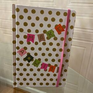 Beautiful Pink and Gold Lined Hard Cover Journal.